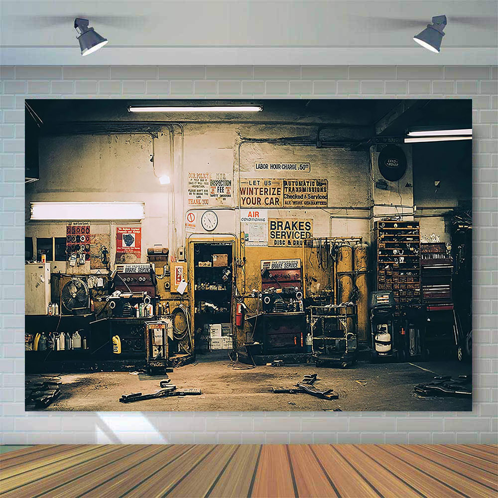 Retro reparos de carro pano de - Workshop Tools Photos avaliação e preço