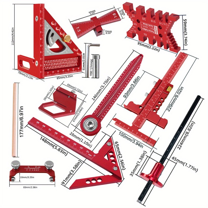 Conjunto de Esquadros para Car - Workshop Joinery Tools avaliação e preço