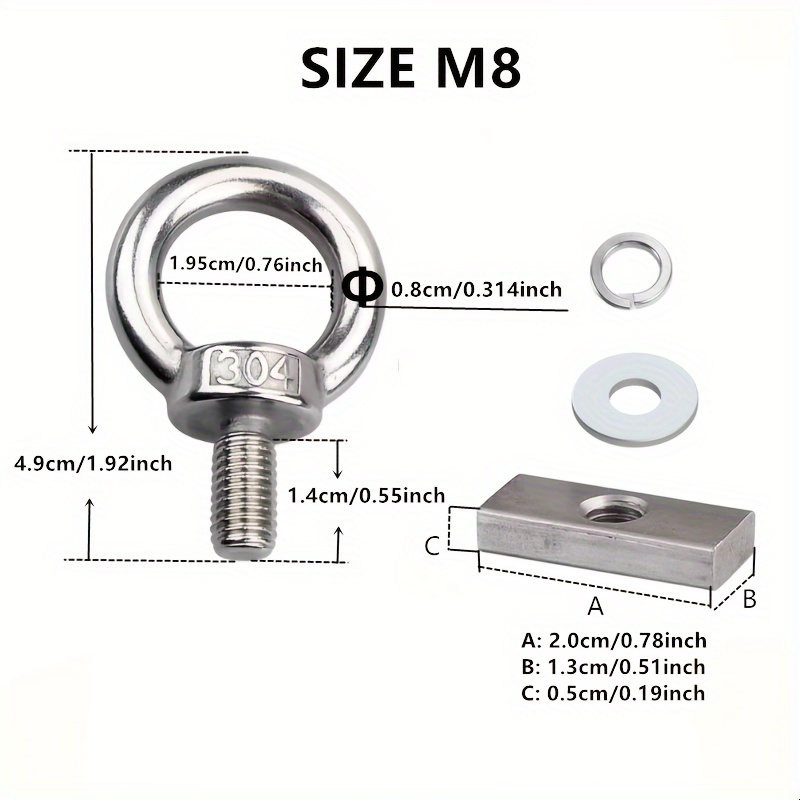 4 Parafusos Olhal M8 de Aço In - Screw Organizer Kit avaliação e preço